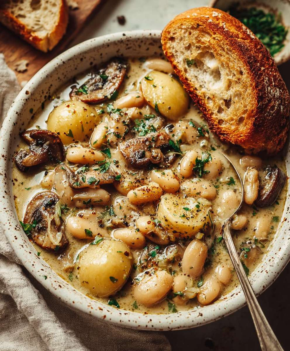 Vegan White Bean Mushroom Stew