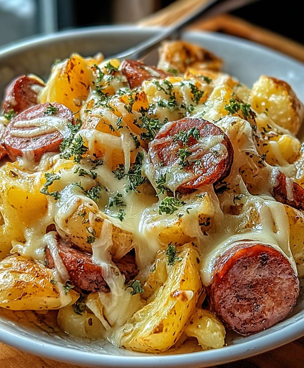 Cheesy Ranch Potatoes Smoked Sausage