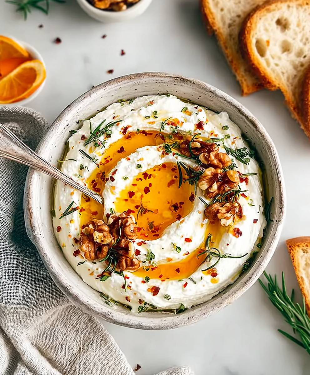 Spicy Ricotta Dip Hot Honey