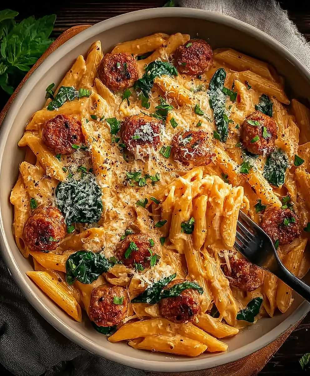 Creamy Cajun Sausage Pasta