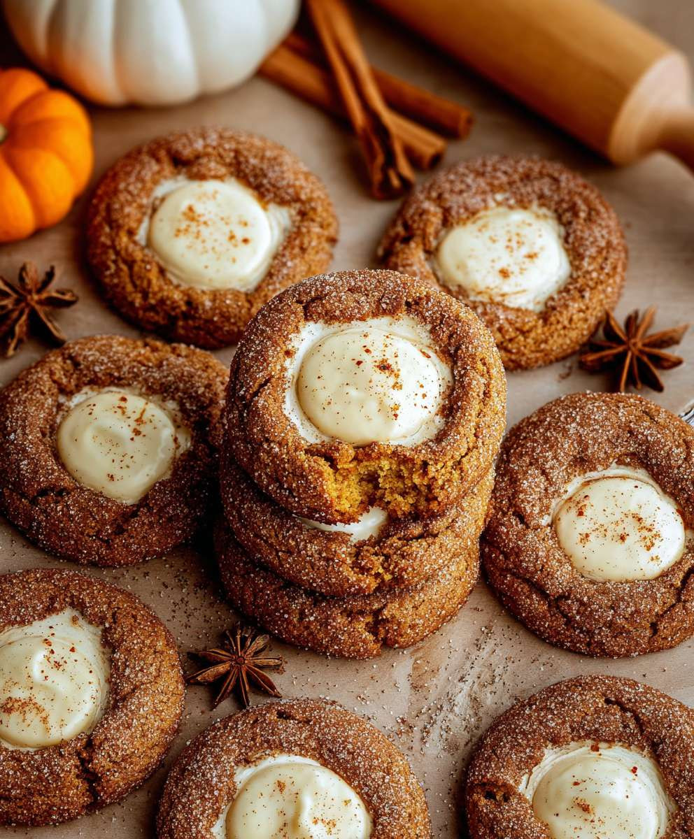 Pumpkin Cheesecake Cookies
