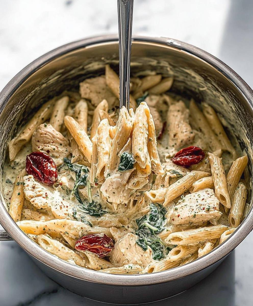 Creamy pesto chicken pasta