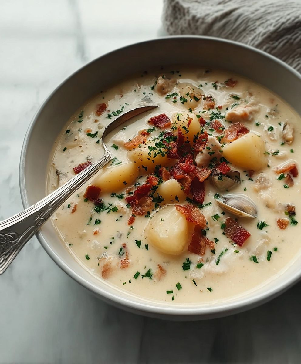 New England clam chowder