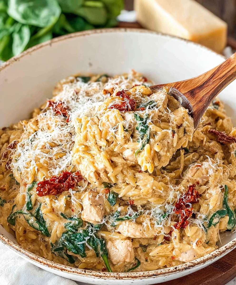 Creamy Tuscan Chicken Orzo
