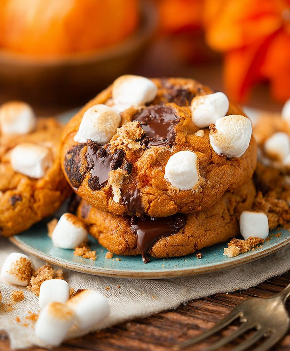 Pumpkin Smores Cookies