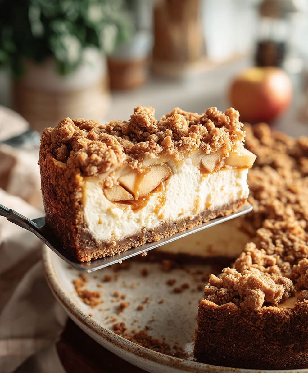 Apple Crumble Cheesecake
