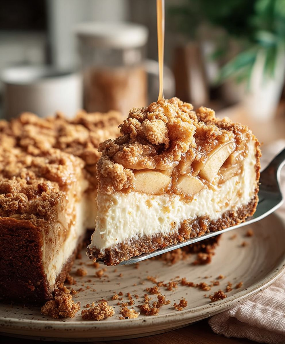 Apple Crumble Cheesecake