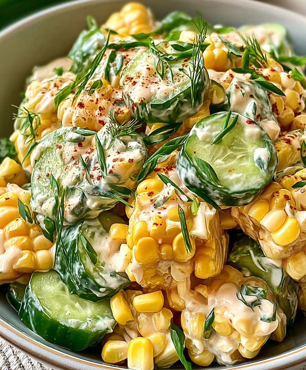 Creamy Cucumber Corn Salad