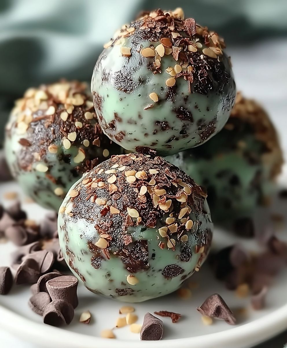 Mint Chocolate Protein Balls