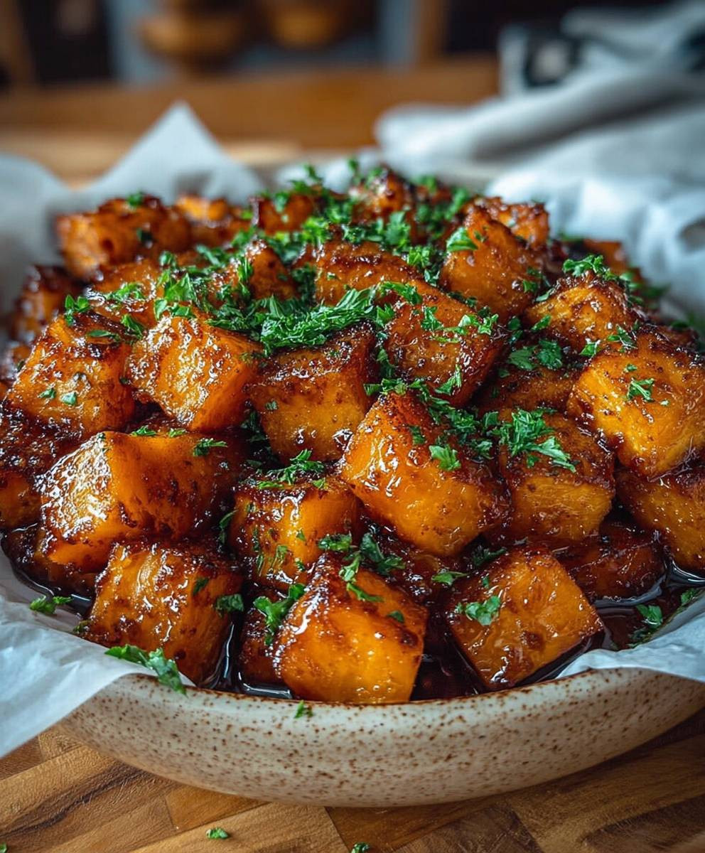 Roasted sweet potatoes cinnamon honey