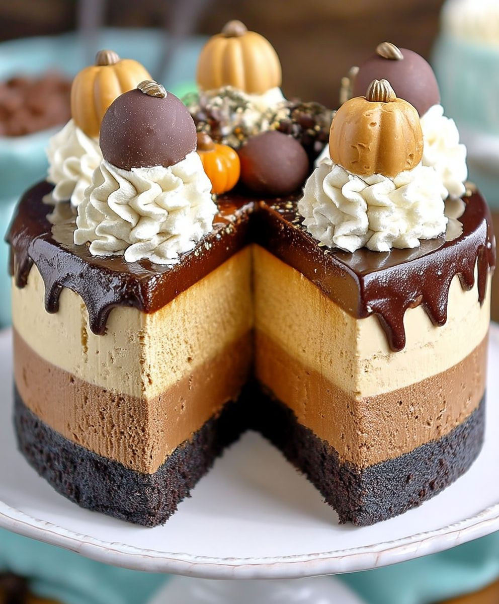 Pumpkin Chocolate Mousse Cake
