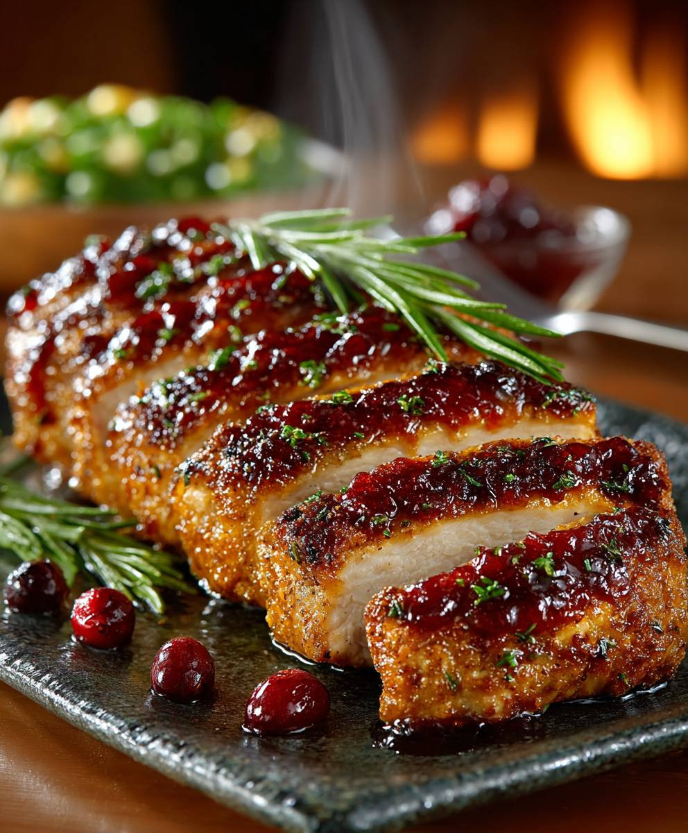 Cranberry orange glazed turkey breast