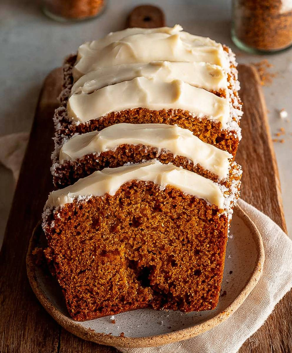 Pumpkin bread cream cheese frosting