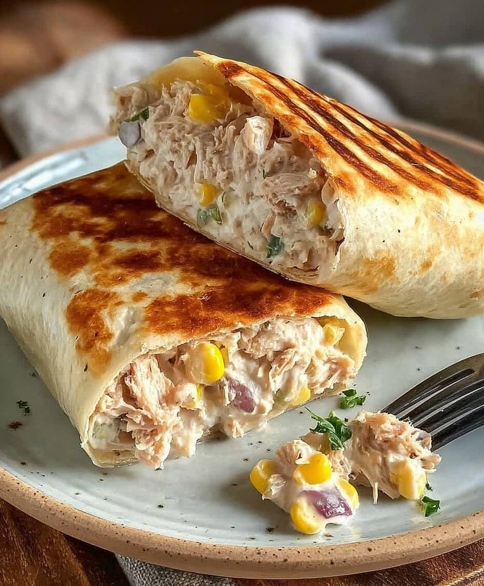 Healthy Tuna Melt Wrap