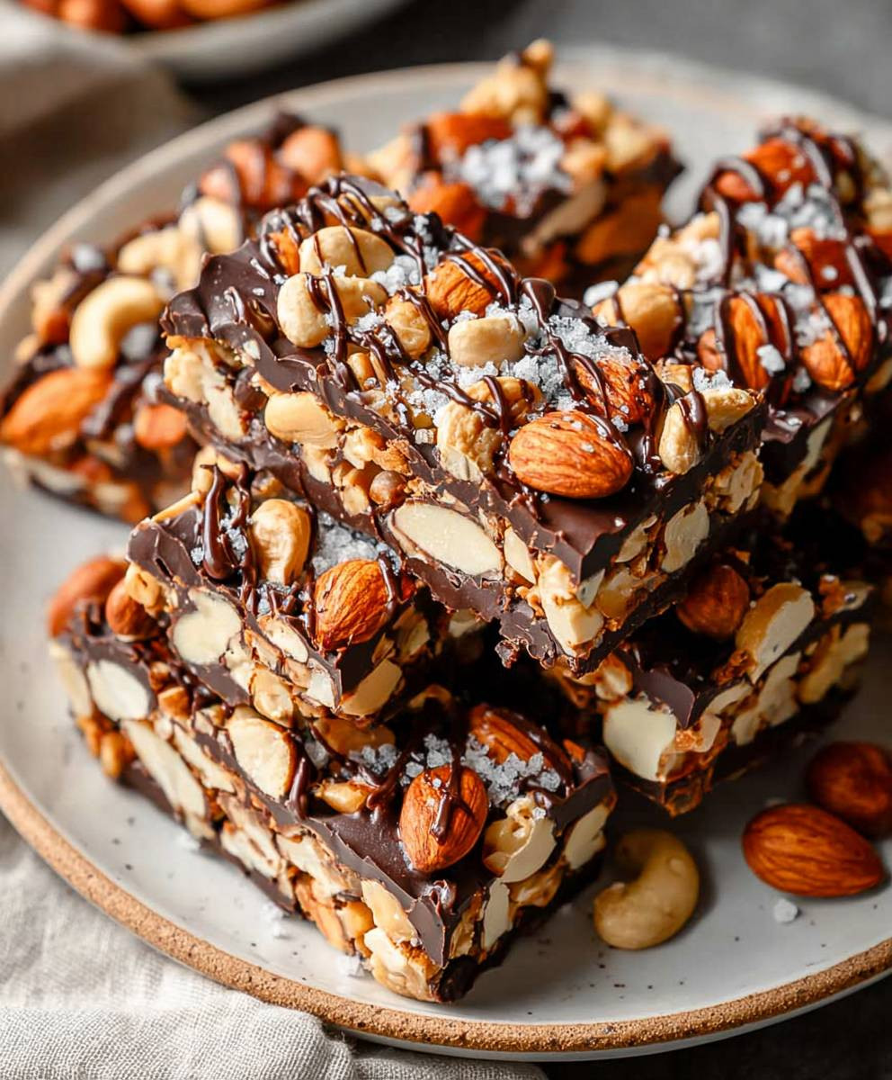 Dark chocolate sea salt nut