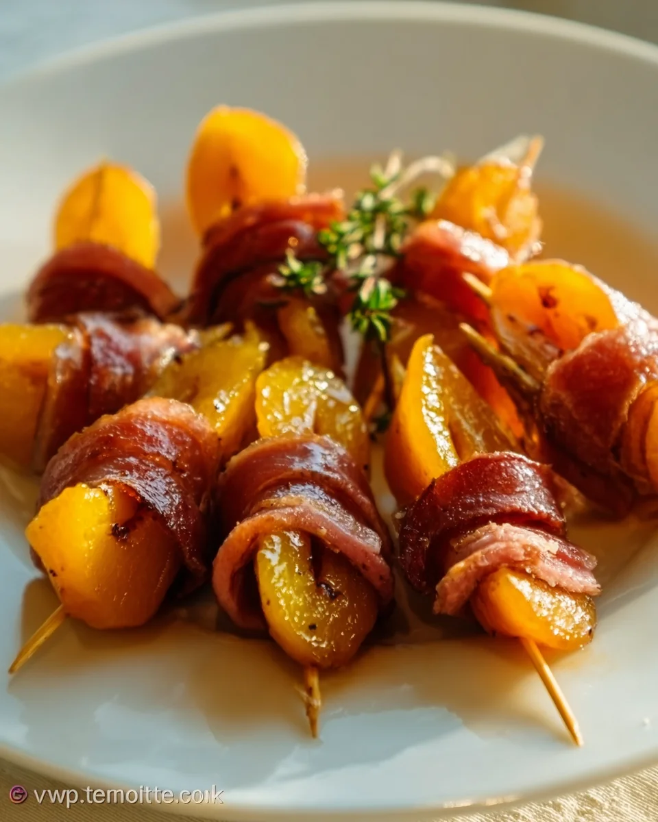 Mini Duck Magret and Apricot Skewers Recipe by Laure