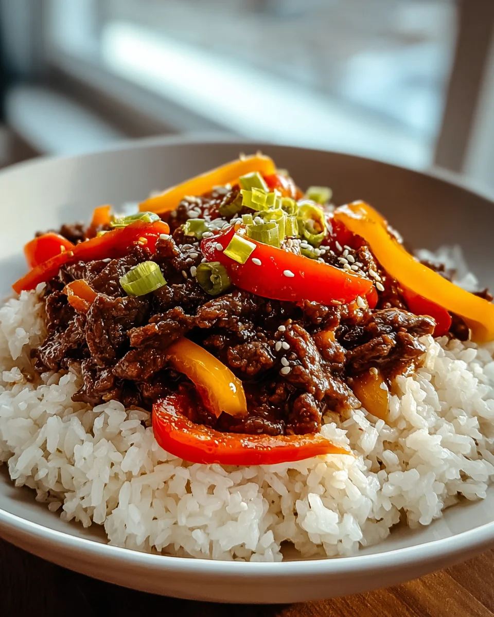 Delicious Bol Boeuf Poivron Riz Recipe with Savory Beef Flavor