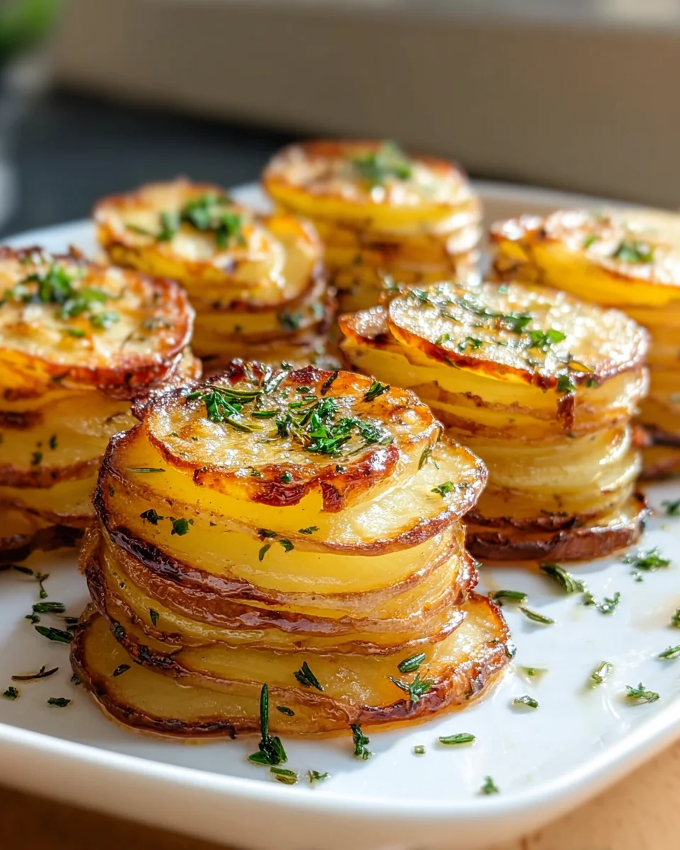 Crispy Potato Stacks: Easy Gourmet Side Dish Recipe