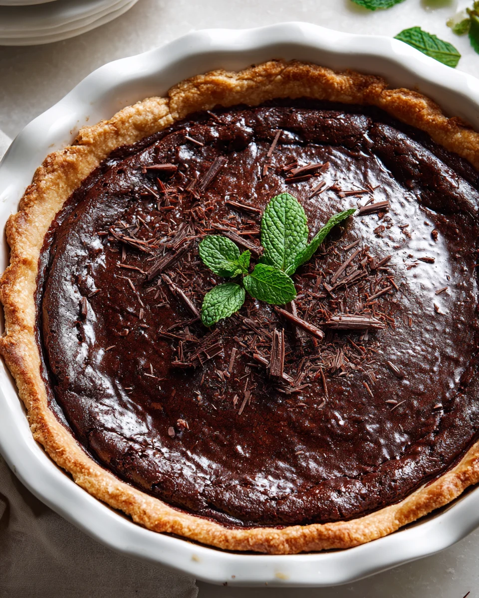 Fudgy Chocolate Brownie Pie